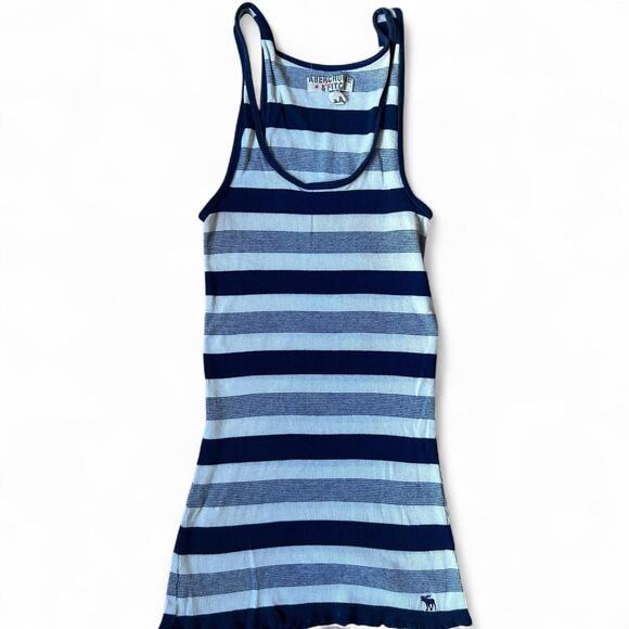 Abercrombie fitch striped Ribbed Tank Top Medium Womens y2k Vintage - Picture 1 of 3